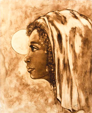 Chantal Grimb' Titre Métisse Dim 50x65 Peinture sur papier Carton